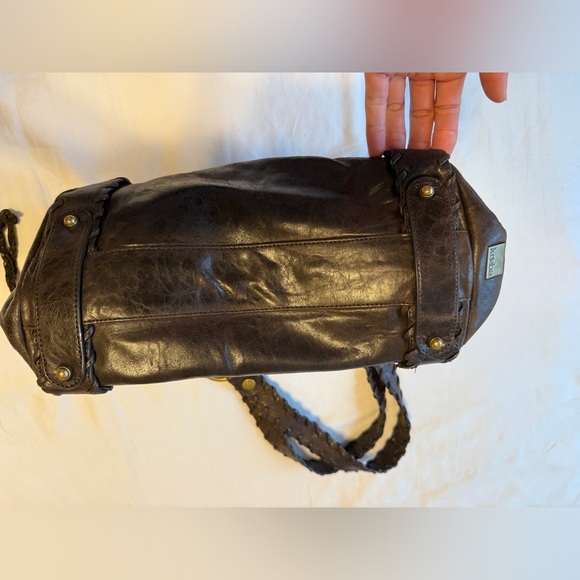 Brown Leather Purse gold hardware - Picture 6 of 11